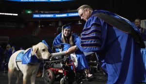 In New Jersey, one special graduate received a diploma – a service dog of a student.