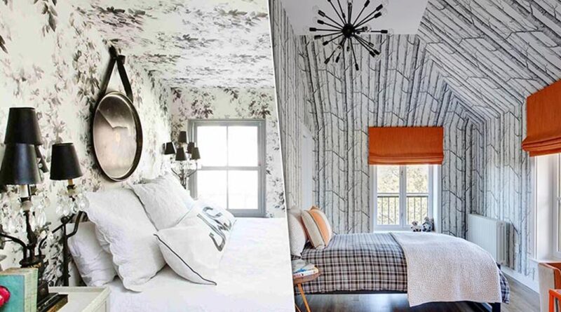 Шпалери на стелі: 12 ідей, які ви захочете повторити.